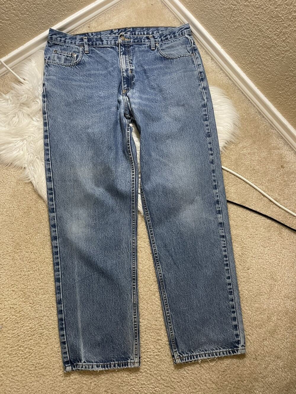 VTG Member's Mark Jeans Mens 38x32 Blue Denim Boho Grunge Straight Leg